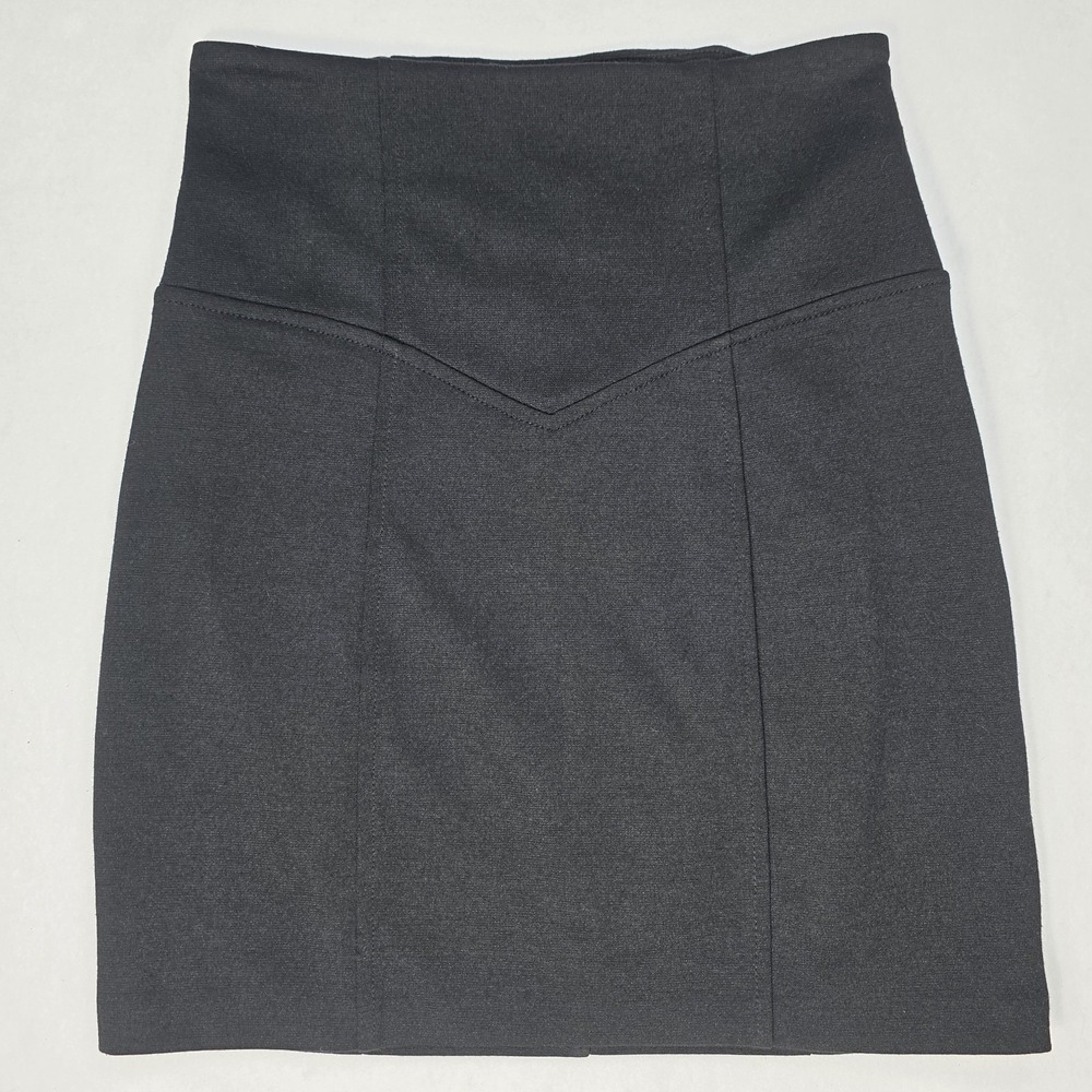 GUESS Gothic Black Lace-up Corset Back Pencil Mini Skirt Side Zip Closure Small - Picture 3 of 10